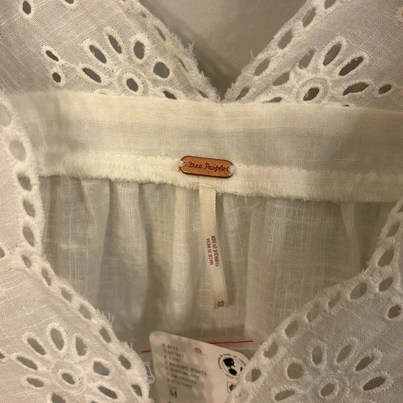 Free People White Eyelet Blouse - Picture 11 of 12